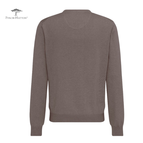 Muski-smedi-pulover-na-V-izrez-Fynch-Hatton-veliki-brojevi-3xl4xlmuski-veliki-brojevi-samo-u-extra-xxl-shopu