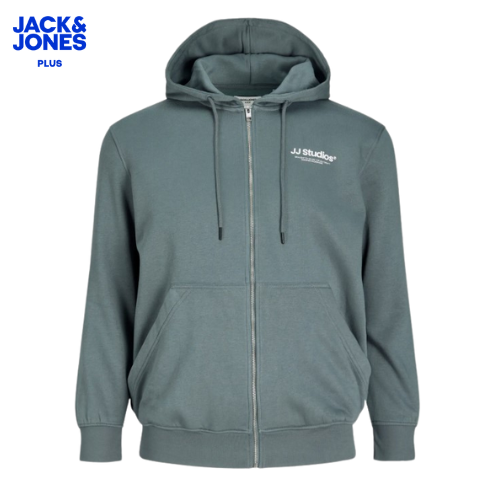 Duksica s cifom i kapuljačom J&J, sivo-plava 5xl,8xl